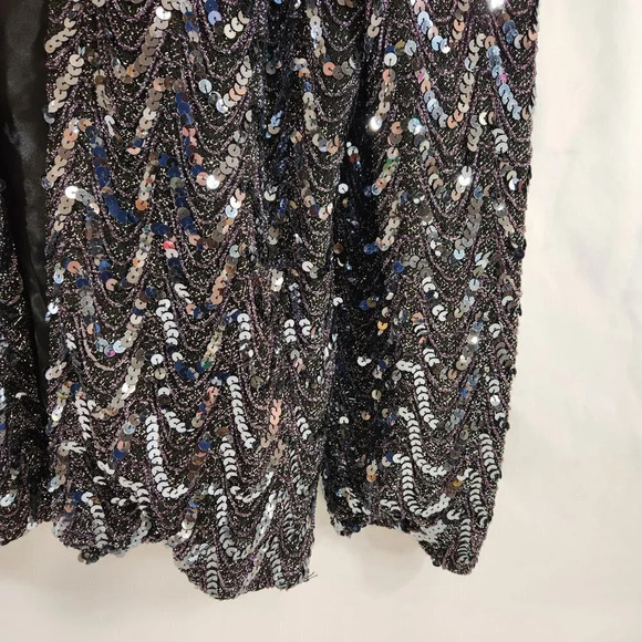 Womens Sequin Open Jacket Y2K New Years Eve Size  Medium - Picture 3 of 8